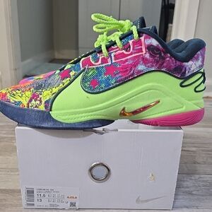 Nike LEBRON XXII:  Neon Green and Pink Sneakers